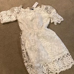 Bridal shower White lace dress